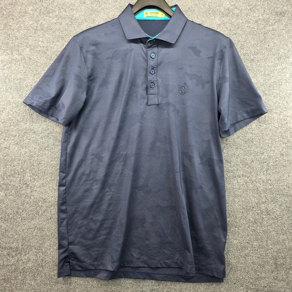 G/FORE Other - G/FORE‎ Men's Camo Golf Polo Shirt Large Blue Short Sleeve Performance Top